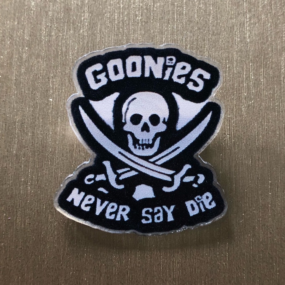 Goonies Skull and Crossbones acrylic pin